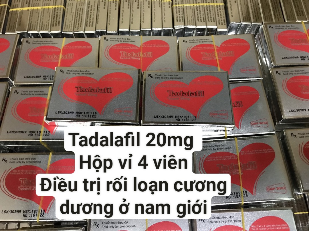 Thuốc Tadalafil 20mg hộp 1 vỉ x 4 viên