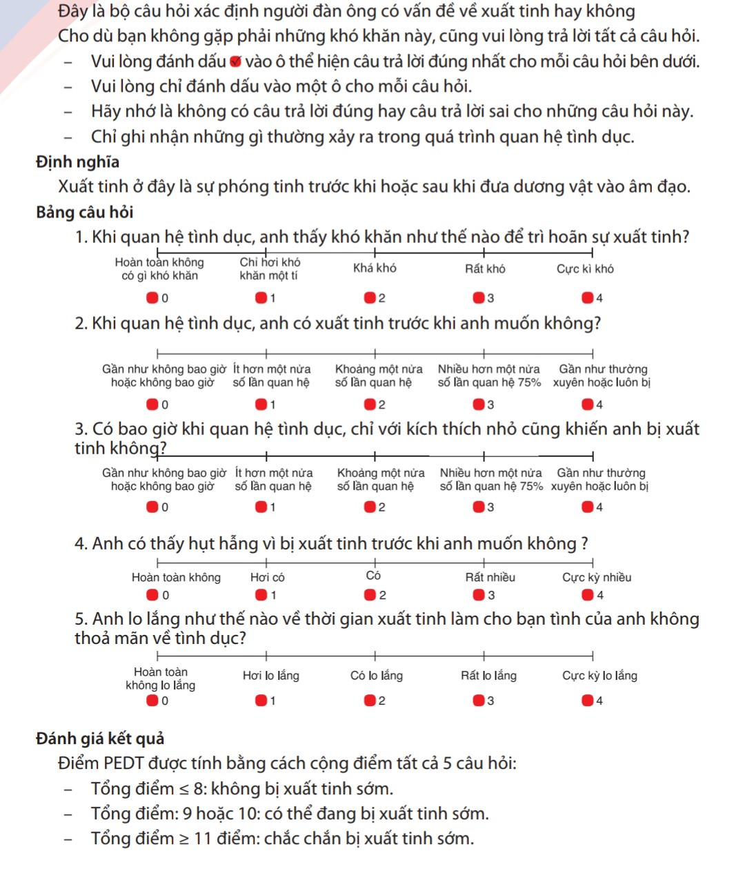 Xuất tinh sớm: Chẩn đoán và phương pháp điều trị