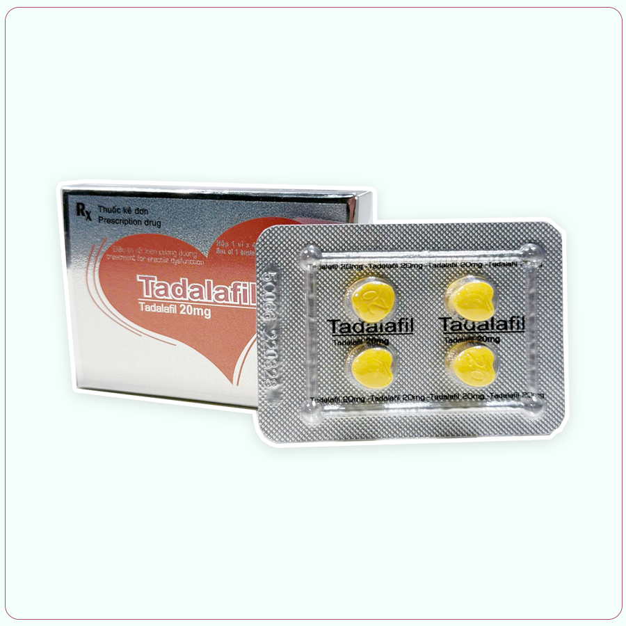 Thuốc Tadalafil 20mg hộp 1 vỉ x 4 viên