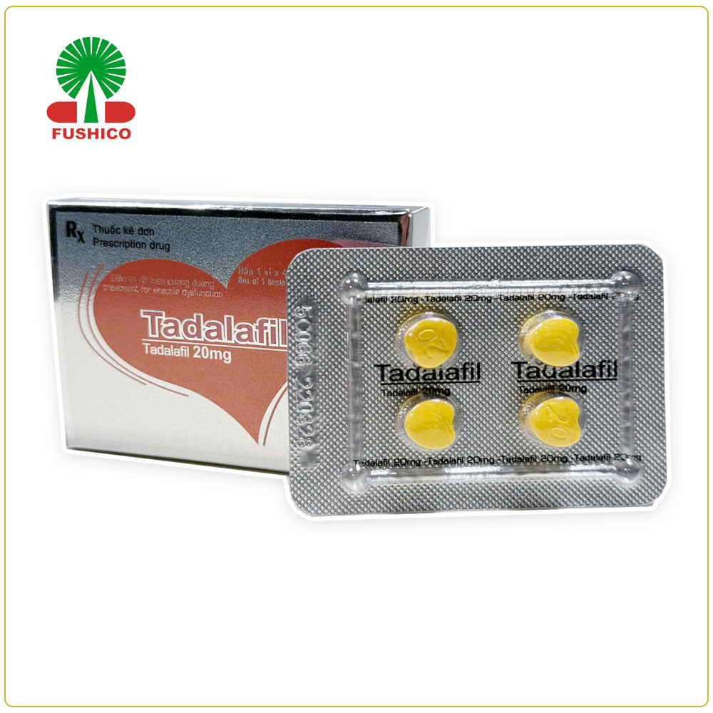 Thuốc Tadalafil 20mg hộp 1 vỉ x 4 viên